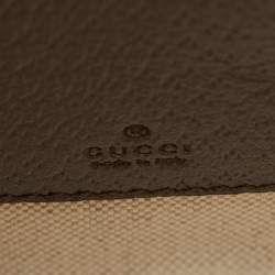 Pre Owned Gucci Beige/Brown GG Supreme Canvas and Leather Ophidia Super Mini Bag