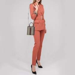 Pre Owned Gucci Beige/Brown GG Supreme Canvas and Leather Ophidia Super Mini Bag