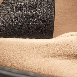 Pre Owned Gucci Black Leather Small Bamboo Diana Tote