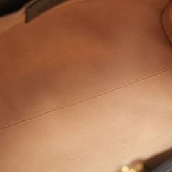 Pre Owned Gucci Black Leather Small Bamboo Diana Tote