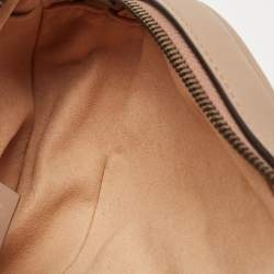 Pre Owned Gucci Dusty Pink Matelassé Leather GG Marmont Belt Bag