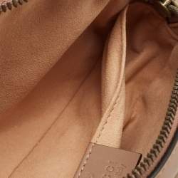 Pre Owned Gucci Dusty Pink Matelassé Leather GG Marmont Belt Bag