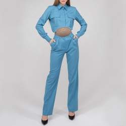 Pre Owned Gucci Dusty Pink Matelassé Leather GG Marmont Belt Bag