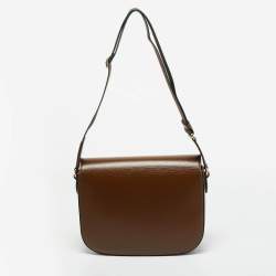Pre Owned Gucci Brown Leather Horsebit 1955 Shoulder Bag