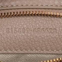 Pre Owned Gucci Beige Guccissima Leather Medium GG Emblem Shoulder Bag