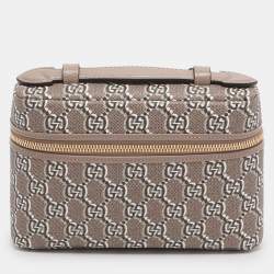 Pre Owned Gucci Taupe GG Shadow Supreme Canvas Mini Crossbody Bag