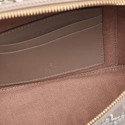 Pre Owned Gucci Taupe GG Shadow Supreme Canvas Mini Crossbody Bag