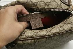 Pre Owned Gucci Beige/Brown GG Supreme Canvas Soft Trunk Messenger Bag