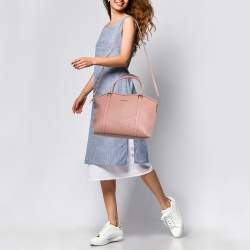 Pre Owned Gucci Pink Microguccissima Leather Dome Satchel