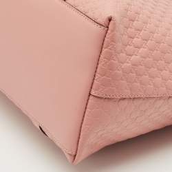 Pre Owned Gucci Pink Microguccissima Leather Dome Satchel