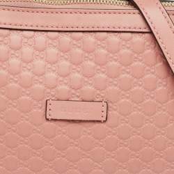 Pre Owned Gucci Pink Microguccissima Leather Dome Satchel