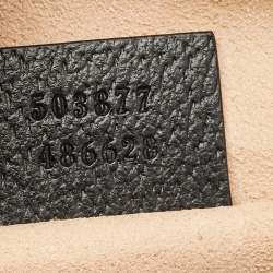 Pre Owned حقيبة كتف غوتشي أوفيديا جلد أسود صغيرة برباط GG ويب