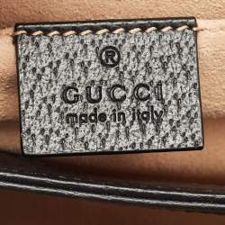 Pre Owned حقيبة كتف غوتشي أوفيديا جلد أسود صغيرة برباط GG ويب