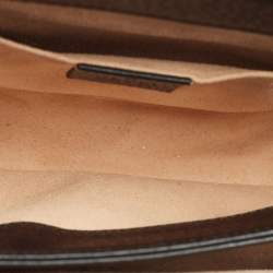 Pre Owned حقيبة كتف غوتشي أوفيديا جلد أسود صغيرة برباط GG ويب