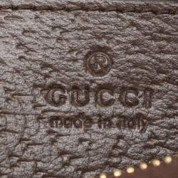 Pre Owned Gucci Beige GG Supreme Canvas and Leather Small Ophidia Shoulder Bag
