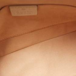 Pre Owned Gucci Off White Leather Small Ophidia Shoulder Bag