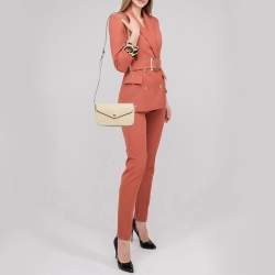 Pre Owned Gucci Beige Jumbo GG Leather Super Mini Shoulder Bag