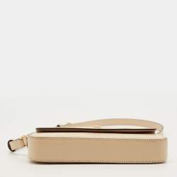 Pre Owned Gucci Beige Jumbo GG Leather Super Mini Shoulder Bag