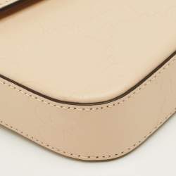 Pre Owned Gucci Beige Jumbo GG Leather Super Mini Shoulder Bag