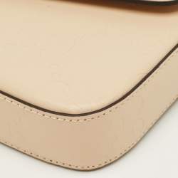 Pre Owned Gucci Beige Jumbo GG Leather Super Mini Shoulder Bag