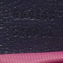 Pre Owned Gucci Pink/Navy Blue GG Canvas and Leather Messenger Bag