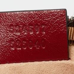 مملوكة مسبقًا حقيبة خصر غوتشي حزام مارمونت GG جلد مبطنة حمراء متعددة