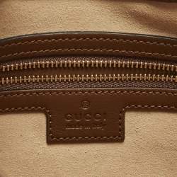 Pre Owned حقيبة كتف غوتشي بادلوك قماش و جلد بني / بيج جي جي سوبريم