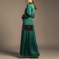 Pre Owned حقيبة كتف غوتشي جي جي مارمونت جلد ماتيلس أوف وايت صغيرة