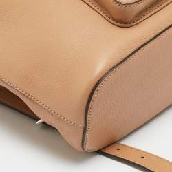 Pre Owned حقيبة ظهر قوتشي بمبو بشرابة بيج جلد برباط