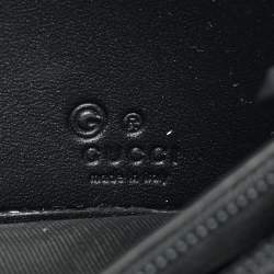 Pre Owned Gucci Beige/Black GG Supreme Canvas and Leather Continental Wallet