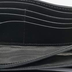 Pre Owned Gucci Beige/Black GG Supreme Canvas and Leather Continental Wallet