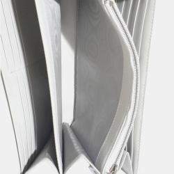 Pre Owned Gucci Grey Calfskin Matelasse GG Marmont Chain Wallet