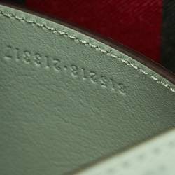 Pre Owned حقيبة كتف غوتشي GG مرمزة صغيرة قماش GG مطلي أخضر مرمرة