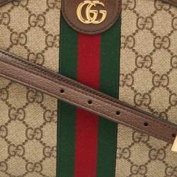 مملوكة مسبقًا حقيبة كتف غوتشي أوفيديا صغيرة قبة قماش و جلد بيج/بني جي جي سوبريم