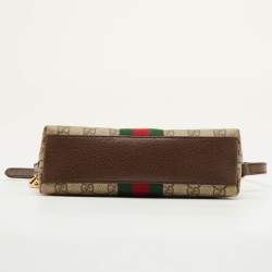 مملوكة مسبقًا حقيبة كتف غوتشي أوفيديا صغيرة قبة قماش و جلد بيج/بني جي جي سوبريم