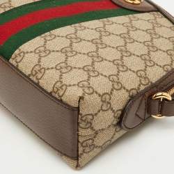 مملوكة مسبقًا حقيبة كتف غوتشي أوفيديا صغيرة قبة قماش و جلد بيج/بني جي جي سوبريم