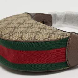 مملوكة مسبقًا حقيبة هوبو غوتشي أوفيديا صغيرة جدًا كانفاس جي جي بني/بيج