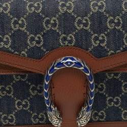 مملوكة مسبقًا Gucci Dionysus Small Blue/Brown GG Denim and Leather Shoulder Bag