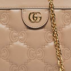 Pre Owned حقيبة كتف غوتشي جلد ماتلاس بيج صغيرة GG