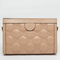 Pre Owned حقيبة كتف غوتشي جلد ماتلاس بيج صغيرة GG