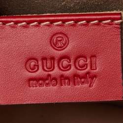 Pre Owned حقيبة غوتشي يد علوية سيلفي ميني جلد أحمر ويب