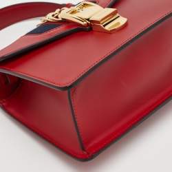 Pre Owned حقيبة غوتشي يد علوية سيلفي ميني جلد أحمر ويب