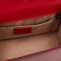 Pre Owned حقيبة غوتشي يد علوية سيلفي ميني جلد أحمر ويب