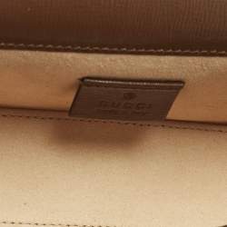 Pre Owned حقيبة كروس بودي غوتشي هورسبيت 1955 كانفاس GG وبجلد بيج/بني مصغرة