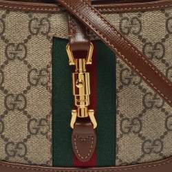 مملوكة مسبقًا Gucci Jackie 1961 Mini Beige/Brown GG Supreme Canvas and Leather Shoulder Bag