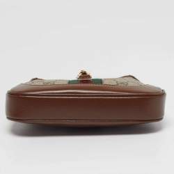 مملوكة مسبقًا Gucci Jackie 1961 Mini Beige/Brown GG Supreme Canvas and Leather Shoulder Bag