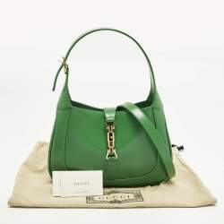 مملوكة مسبقًا Gucci Jackie 1961 Small Green Leather Hobo