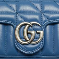 Pre Owned حقيبة كتف غوتشي آرْيا ميني سوبر جي جي مارمونت جلد ماتِيلاسِّي بيج