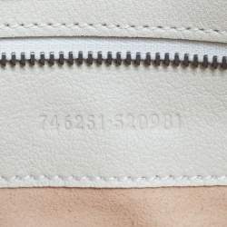 Pre Owned Gucci Bamboo Diana Small Off White Leather Hobo