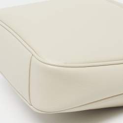 Pre Owned Gucci Bamboo Diana Small Off White Leather Hobo